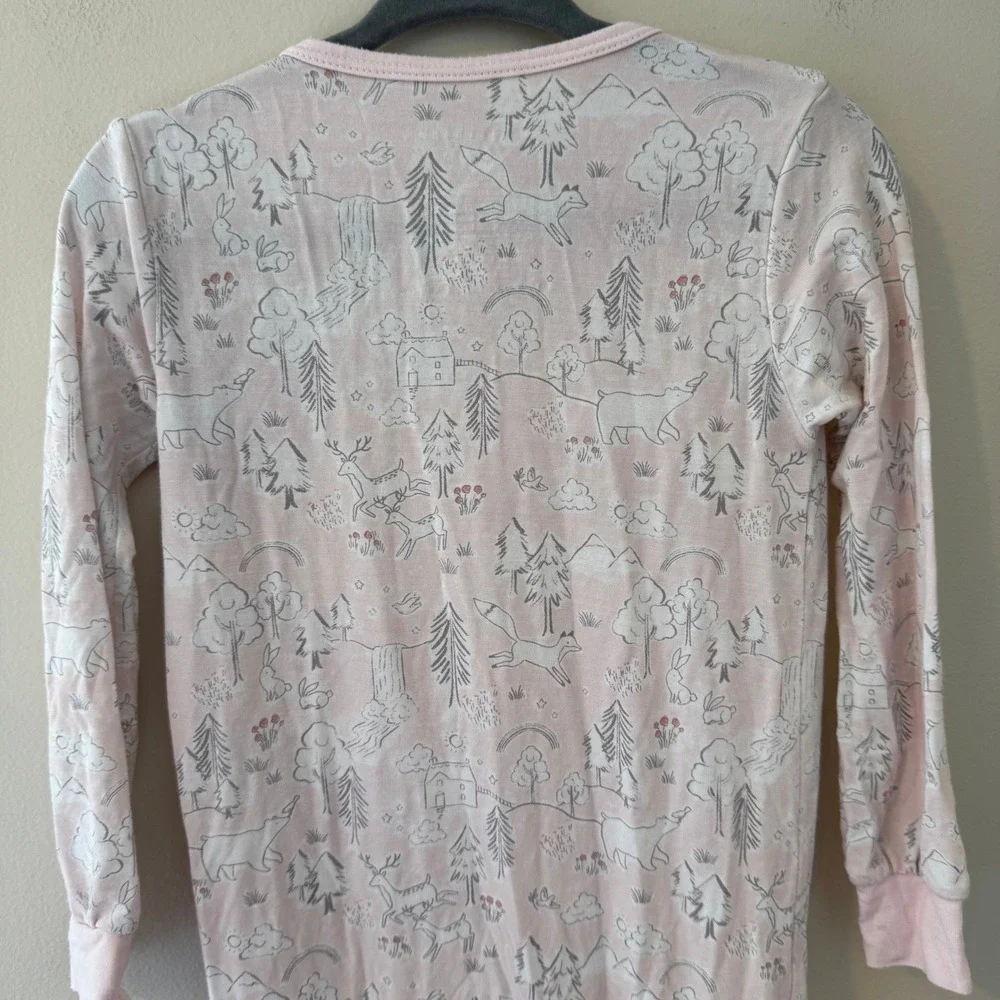 Magnetic Me 18-24 Months Pink Woodland Toile Modal Magnetic Footie Pajamas